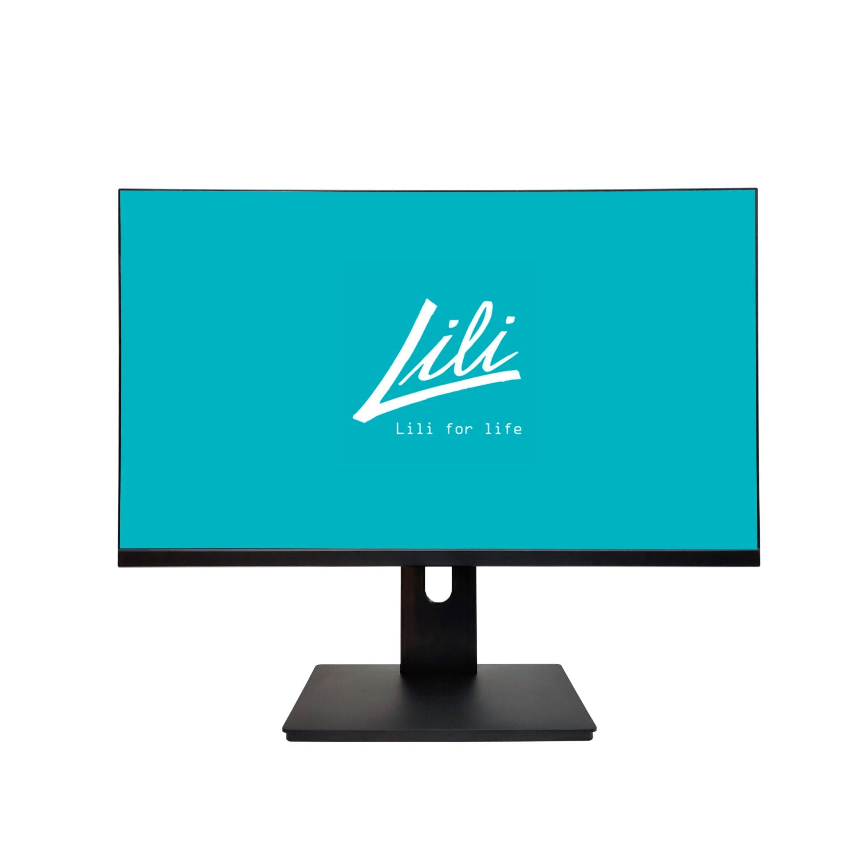 Ecran Lili pour Dyslexique, aidant à la lecture, avec le logo "Lili for life" sur fond turquoise.